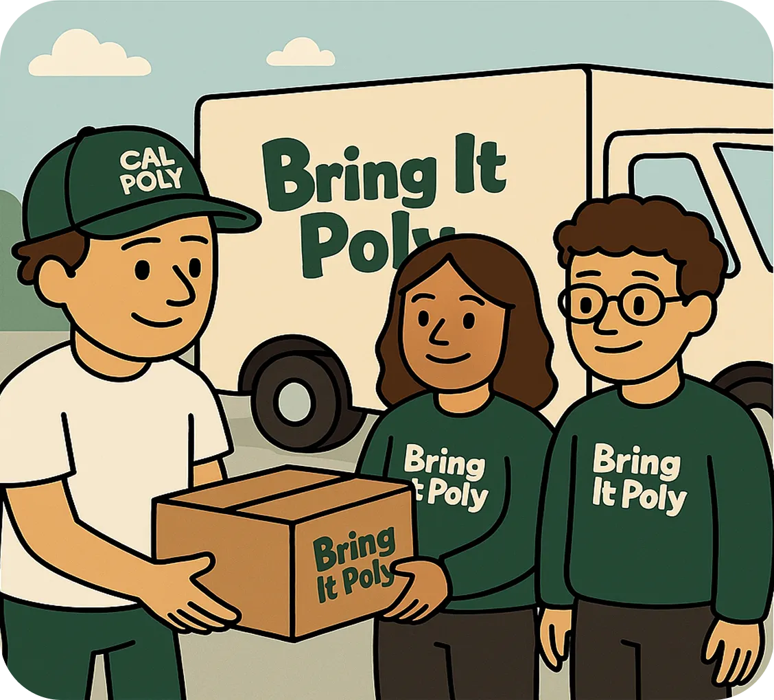 Friendly handoff with Bring It Poly box